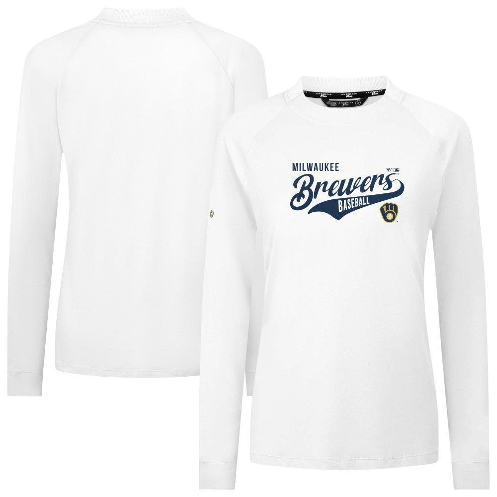 White Milwaukee Brewers Levelwear Women's Slender Glide T-Shirt