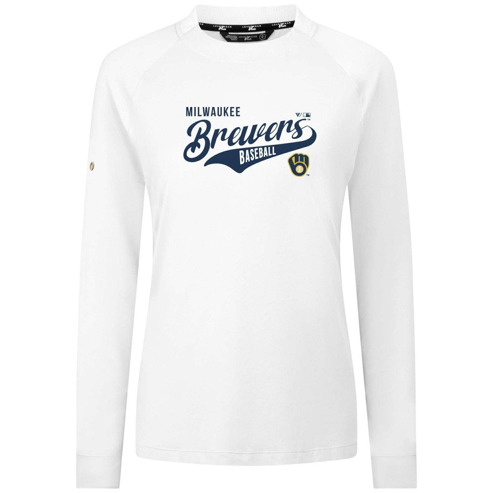 White Milwaukee Brewers Levelwear Women's Slender Glide T-Shirt