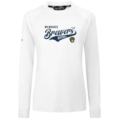 White Milwaukee Brewers Levelwear Women's Slender Glide T-Shirt