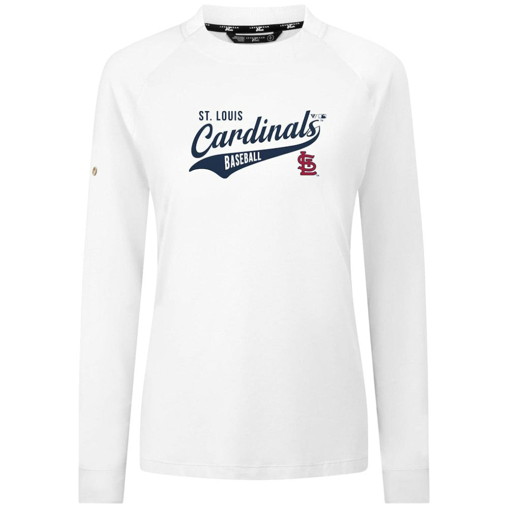 White St. Louis Cardinals Levelwear Women's Slender Glide T-Shirt