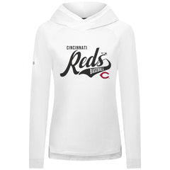 White Cincinnati Reds Levelwear Women's Slender Glide Raglan Hoodie