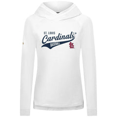 White St. Louis Cardinals Levelwear Women's Slender Glide Raglan Hoodie