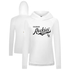 White Colorado Rockies Levelwear Women's Slender Glide Raglan Hoodie