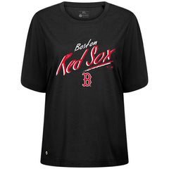 Black Boston Red Sox Levelwear Women's Bloom Sizzle T-Shirt