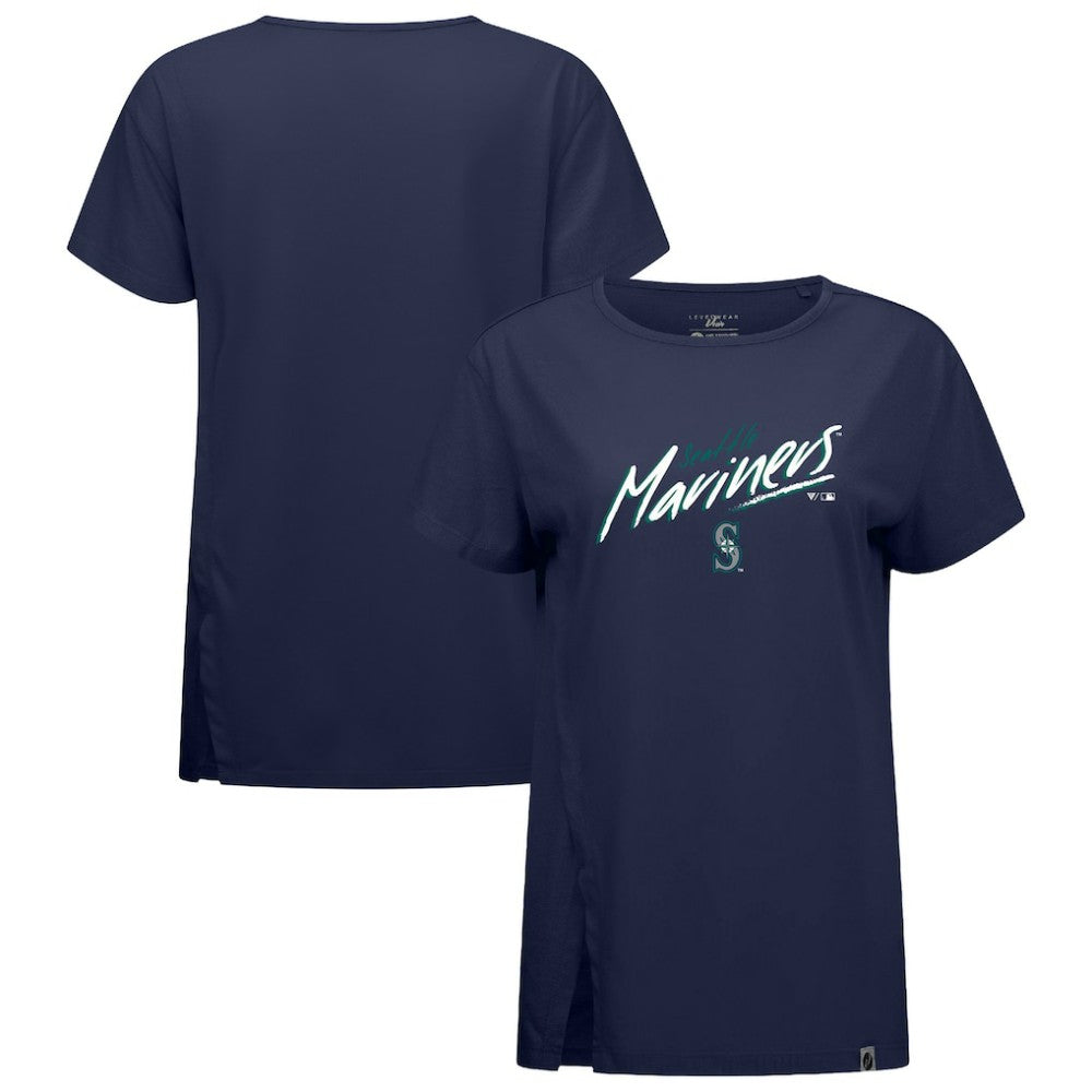 Navy Seattle Mariners Levelwear Women's Influx Sizzle T-Shirt