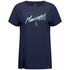 Navy Seattle Mariners Levelwear Women's Influx Sizzle T-Shirt