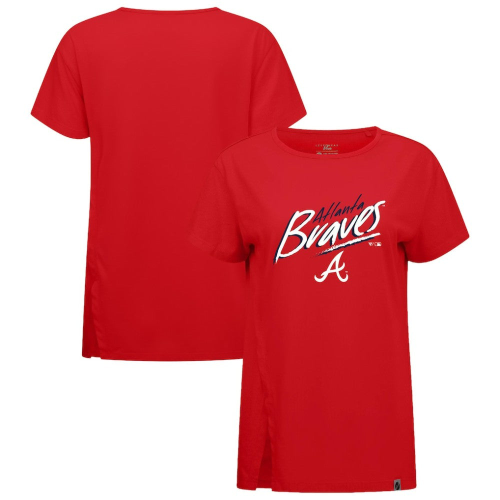 Red Atlanta Braves Levelwear Women's Influx Sizzle T-Shirt