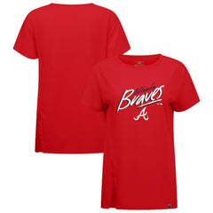 Red Atlanta Braves Levelwear Women's Influx Sizzle T-Shirt