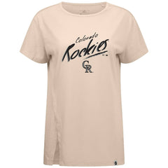 Khaki Colorado Rockies Levelwear Women's Influx Sizzle T-Shirt