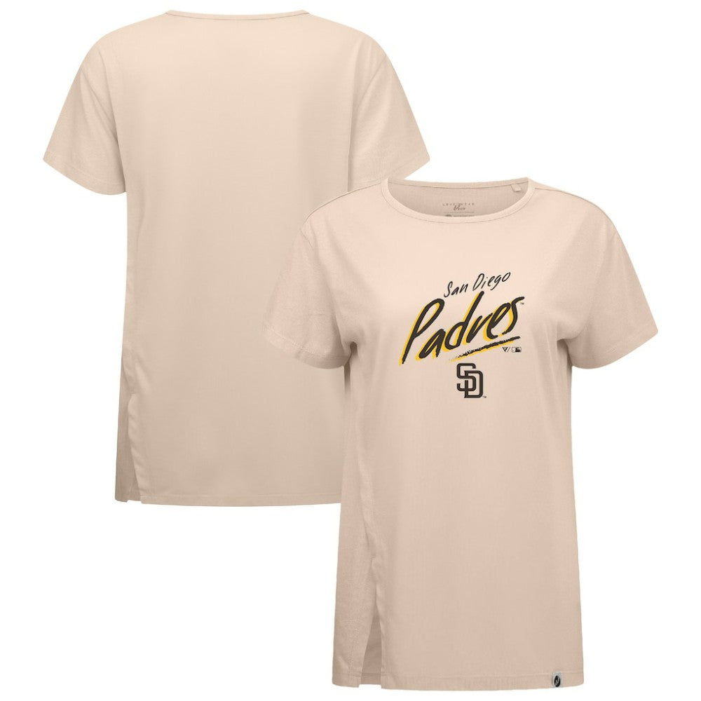 Khaki San Diego Padres Levelwear Women's Influx Sizzle T-Shirt