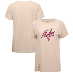 Khaki Philadelphia Phillies Levelwear Women's Influx Sizzle T-Shirt