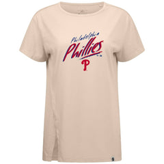 Khaki Philadelphia Phillies Levelwear Women's Influx Sizzle T-Shirt