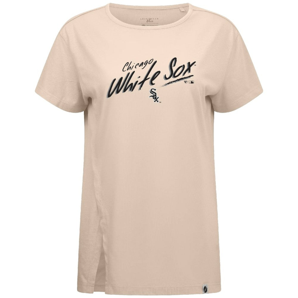 Khaki Chicago White Sox Levelwear Women's Influx Sizzle T-Shirt
