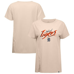 Khaki Detroit Tigers Levelwear Women's Influx Sizzle T-Shirt