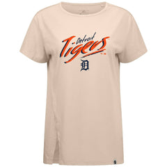 Khaki Detroit Tigers Levelwear Women's Influx Sizzle T-Shirt