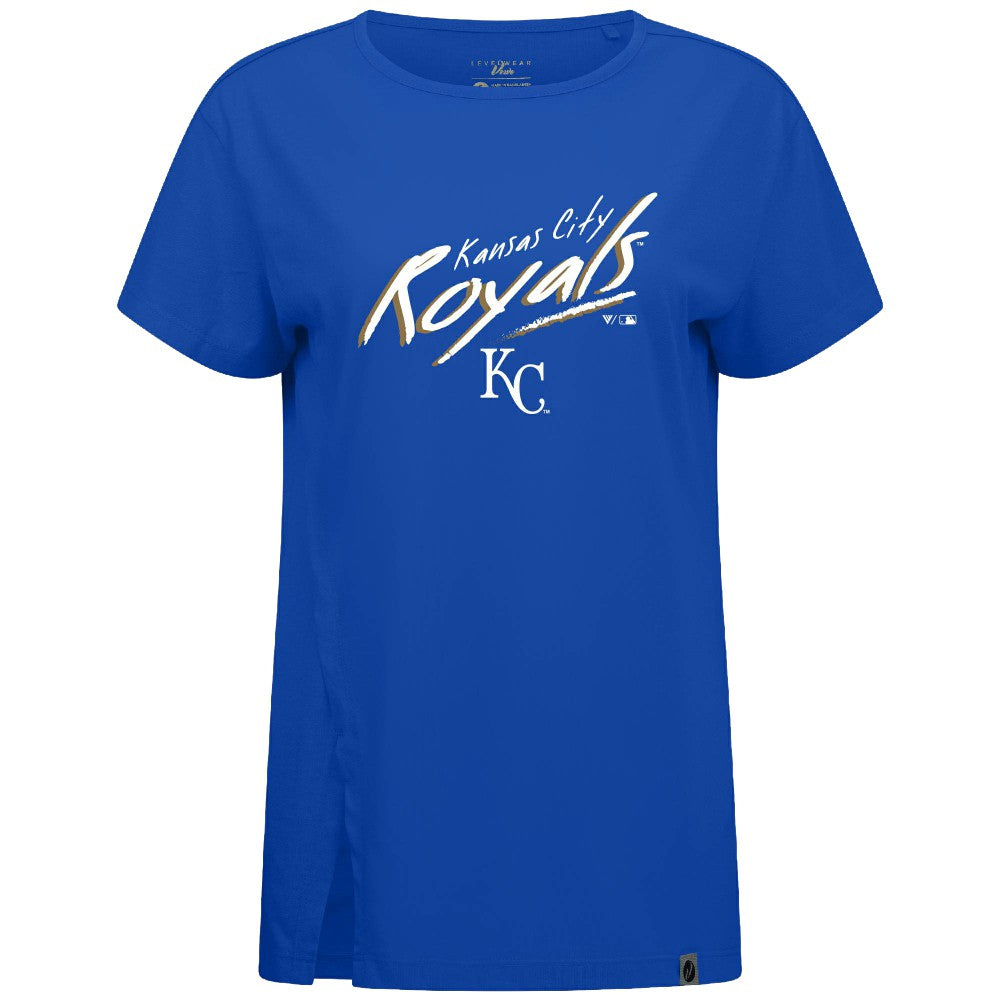 Royal Kansas City Royals Levelwear Women's Influx Sizzle T-Shirt