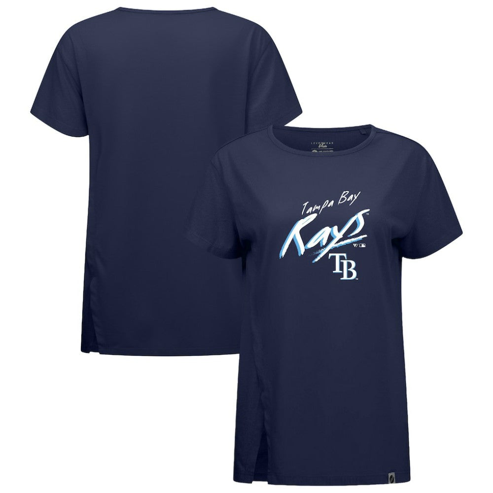 Navy Tampa Bay Rays Levelwear Women's Influx Sizzle T-Shirt