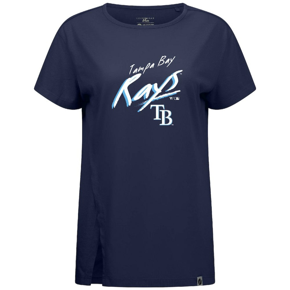 Navy Tampa Bay Rays Levelwear Women's Influx Sizzle T-Shirt