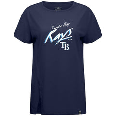 Navy Tampa Bay Rays Levelwear Women's Influx Sizzle T-Shirt
