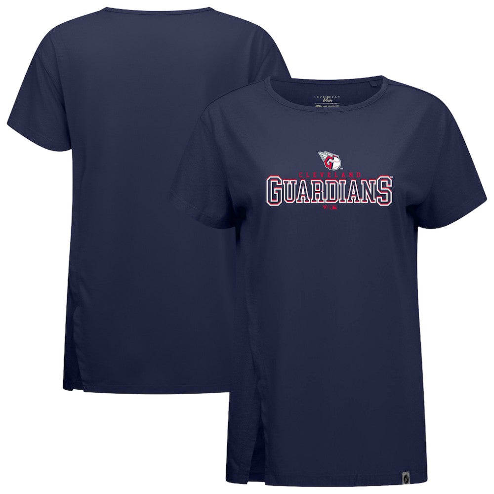 Navy Cleveland Guardians Levelwear Women's Influx Journey T-Shirt