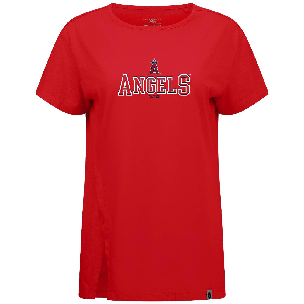 Red Los Angeles Angels Levelwear Women's Influx Journey T-Shirt