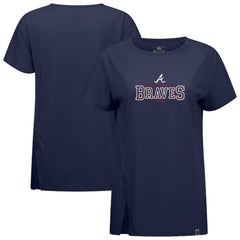 Navy Atlanta Braves Levelwear Women's Influx Journey T-Shirt