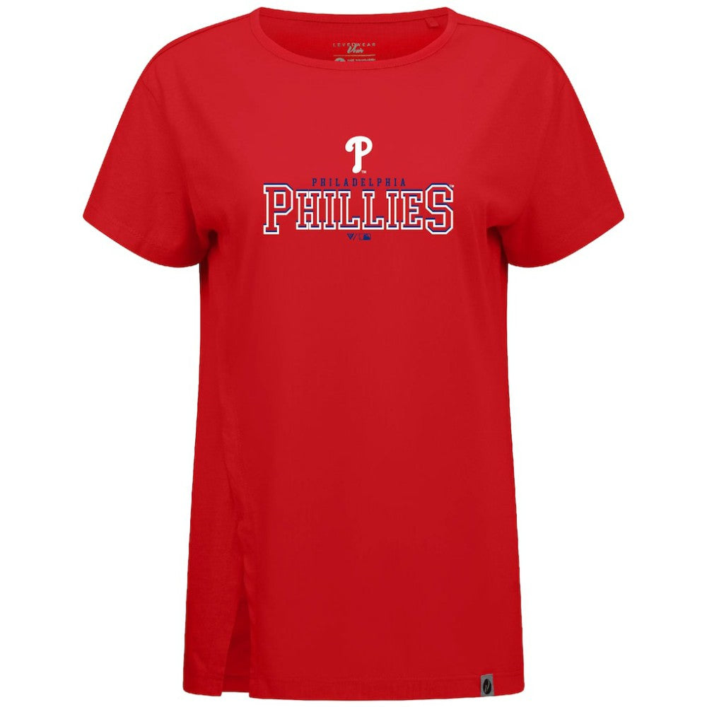 Red Philadelphia Phillies Levelwear Women's Influx Journey T-Shirt