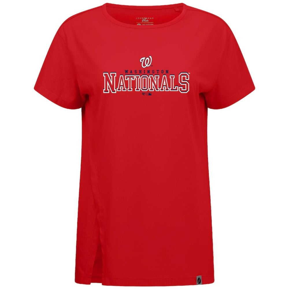 Red Washington Nationals Levelwear Women's Influx Journey T-Shirt