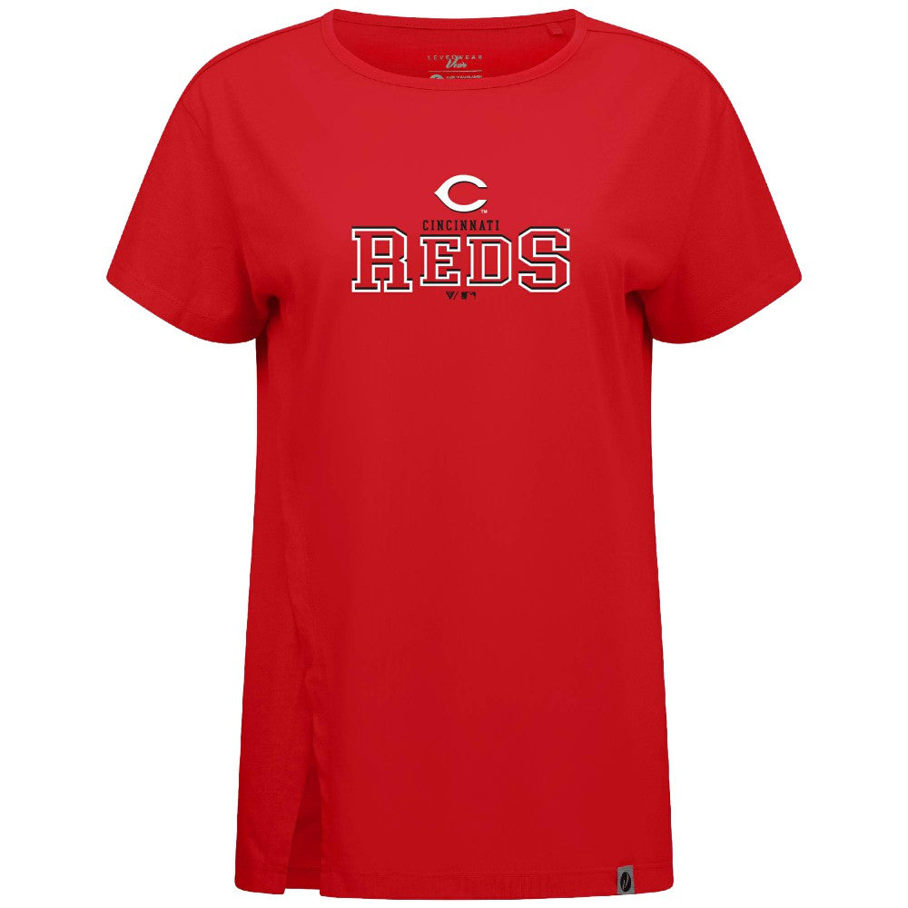 Red Cincinnati Reds Levelwear Women's Influx Journey T-Shirt