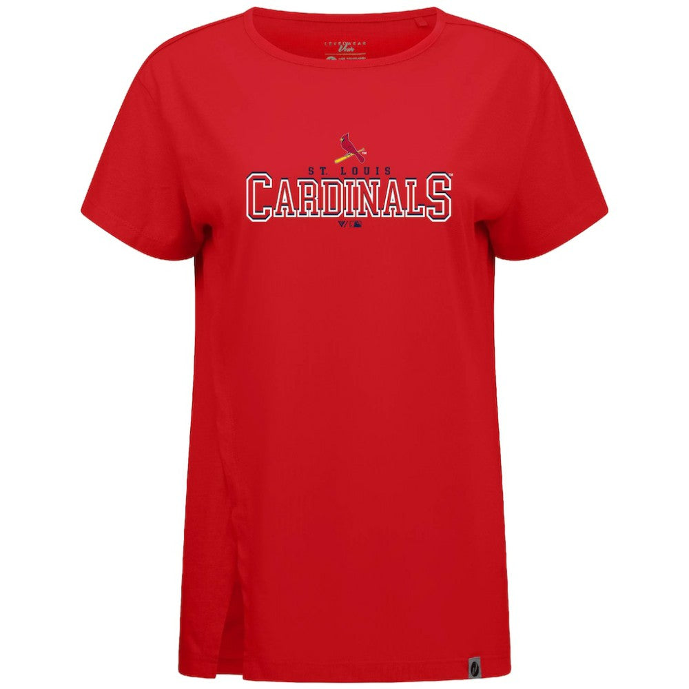 Red St. Louis Cardinals Levelwear Women's Influx Journey T-Shirt