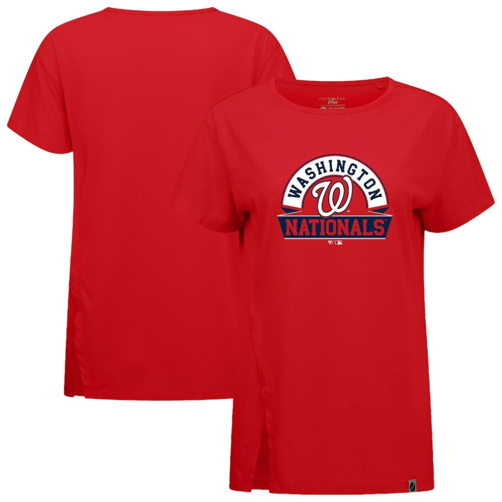 Red Washington Nationals Levelwear Women's Influx Banner Arch T-Shirt