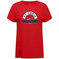 Red St. Louis Cardinals Levelwear Women's Influx Banner Arch T-Shirt