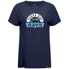 Navy Tampa Bay Rays Levelwear Women's Influx Banner Arch T-Shirt