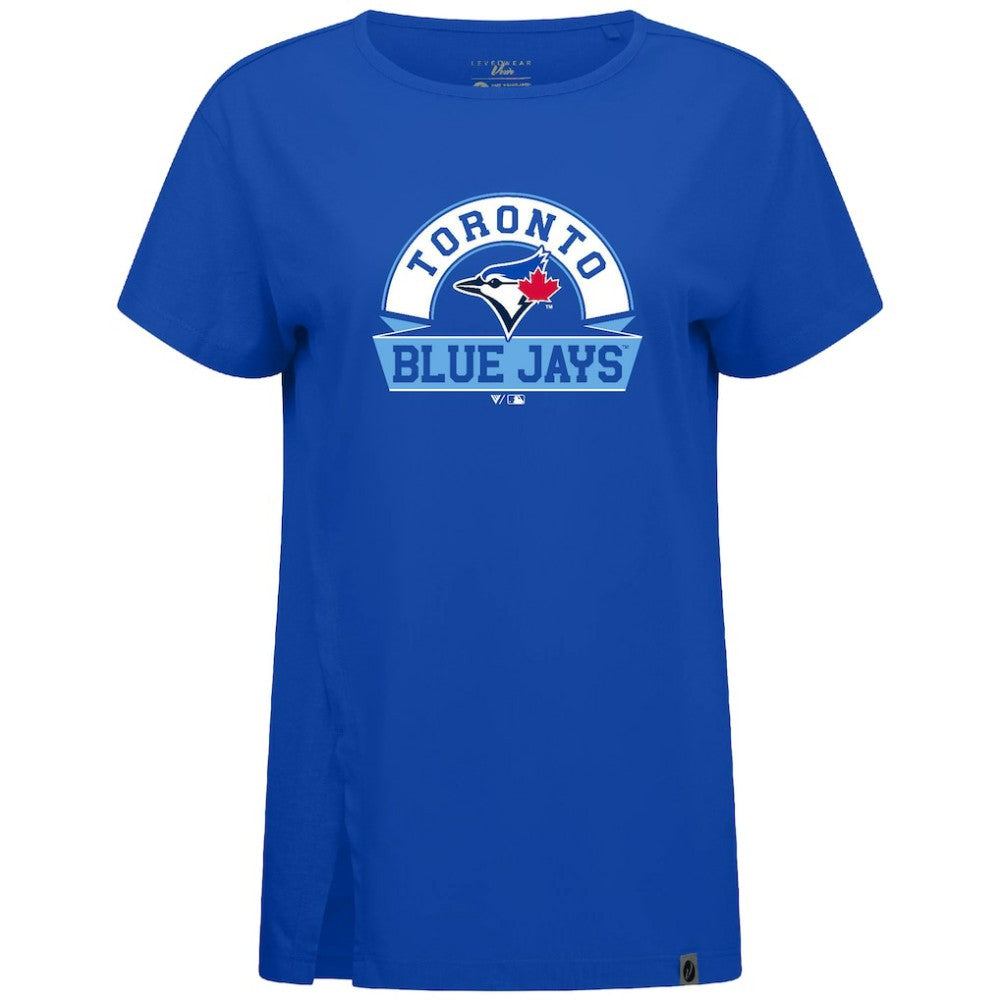 Royal Toronto Blue Jays Levelwear Women's Influx Banner Arch T-Shirt