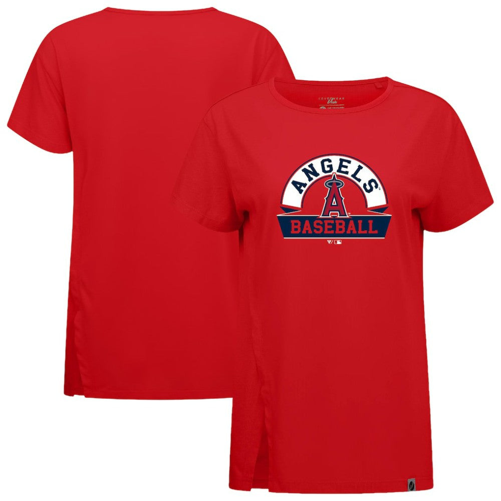 Red Los Angeles Angels Levelwear Women's Influx Banner Arch T-Shirt
