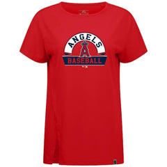 Red Los Angeles Angels Levelwear Women's Influx Banner Arch T-Shirt
