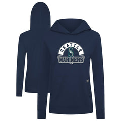 Navy Seattle Mariners Levelwear Women's Relay Banner Arch Long Sleeve T-Shirt Hoodie