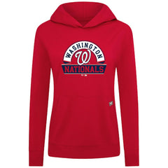 Red Washington Nationals Levelwear Women's Relay Banner Arch Long Sleeve T-Shirt Hoodie