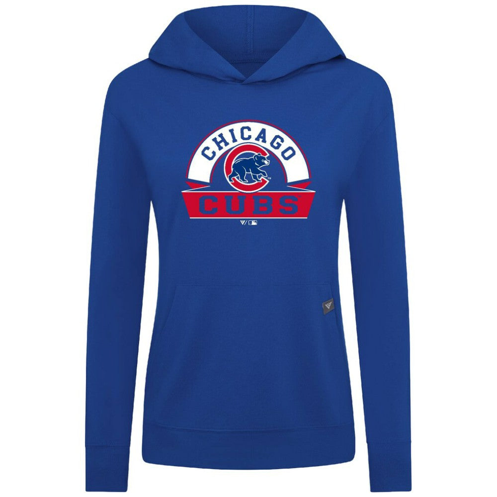 Royal Chicago Cubs Levelwear Women's Relay Banner Arch Long Sleeve T-Shirt Hoodie