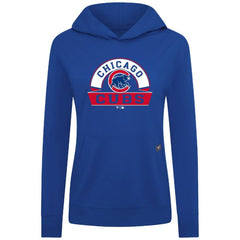 Royal Chicago Cubs Levelwear Women's Relay Banner Arch Long Sleeve T-Shirt Hoodie