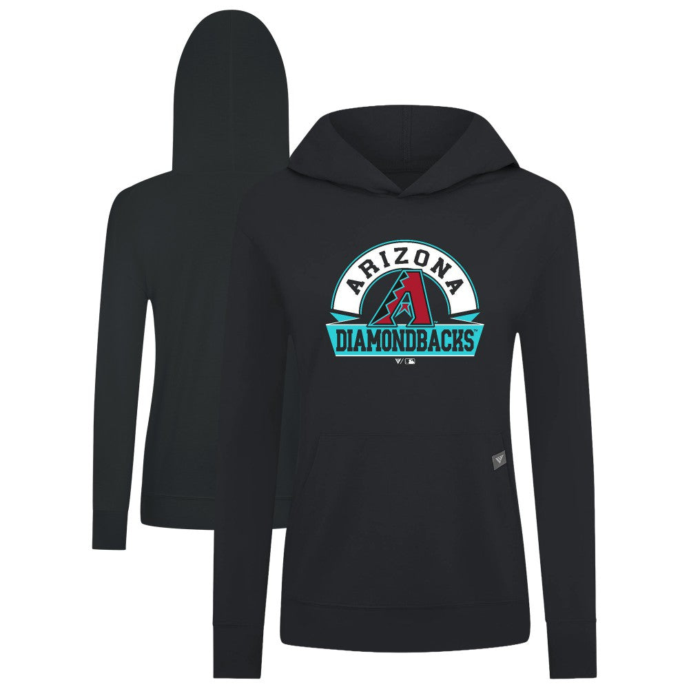 Black Arizona Diamondbacks Levelwear Women's Relay Banner Arch Long Sleeve T-Shirt Hoodie