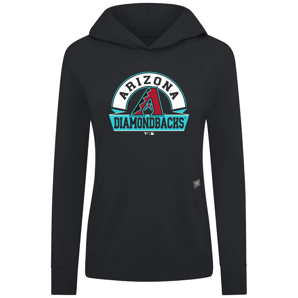 Black Arizona Diamondbacks Levelwear Women's Relay Banner Arch Long Sleeve T-Shirt Hoodie