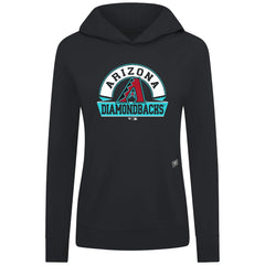Black Arizona Diamondbacks Levelwear Women's Relay Banner Arch Long Sleeve T-Shirt Hoodie