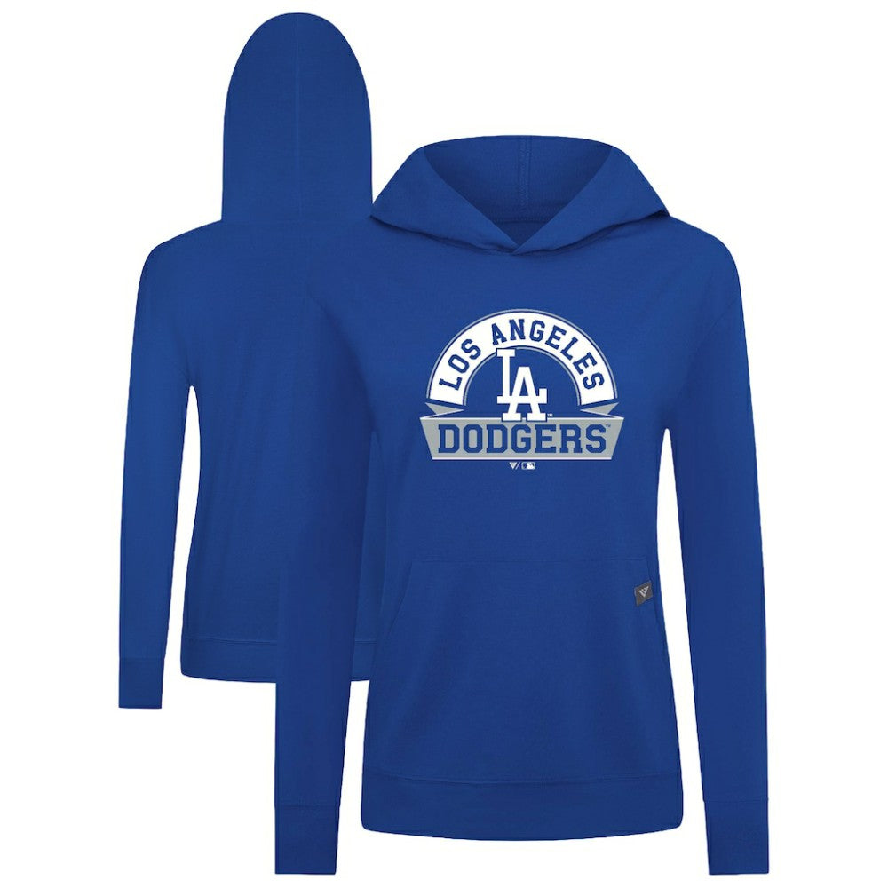 Royal Los Angeles Dodgers Levelwear Women's Relay Banner Arch Long Sleeve T-Shirt Hoodie