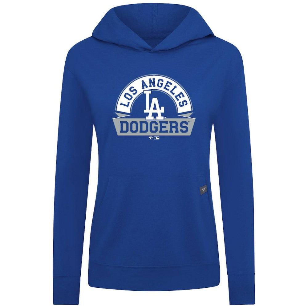 Royal Los Angeles Dodgers Levelwear Women's Relay Banner Arch Long Sleeve T-Shirt Hoodie