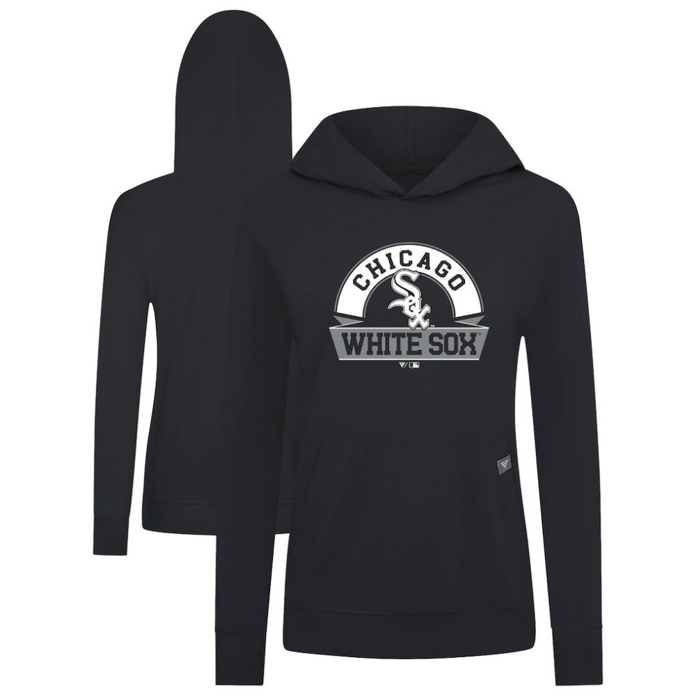 Black Chicago White Sox Levelwear Women's Relay Banner Arch Long Sleeve T-Shirt Hoodie