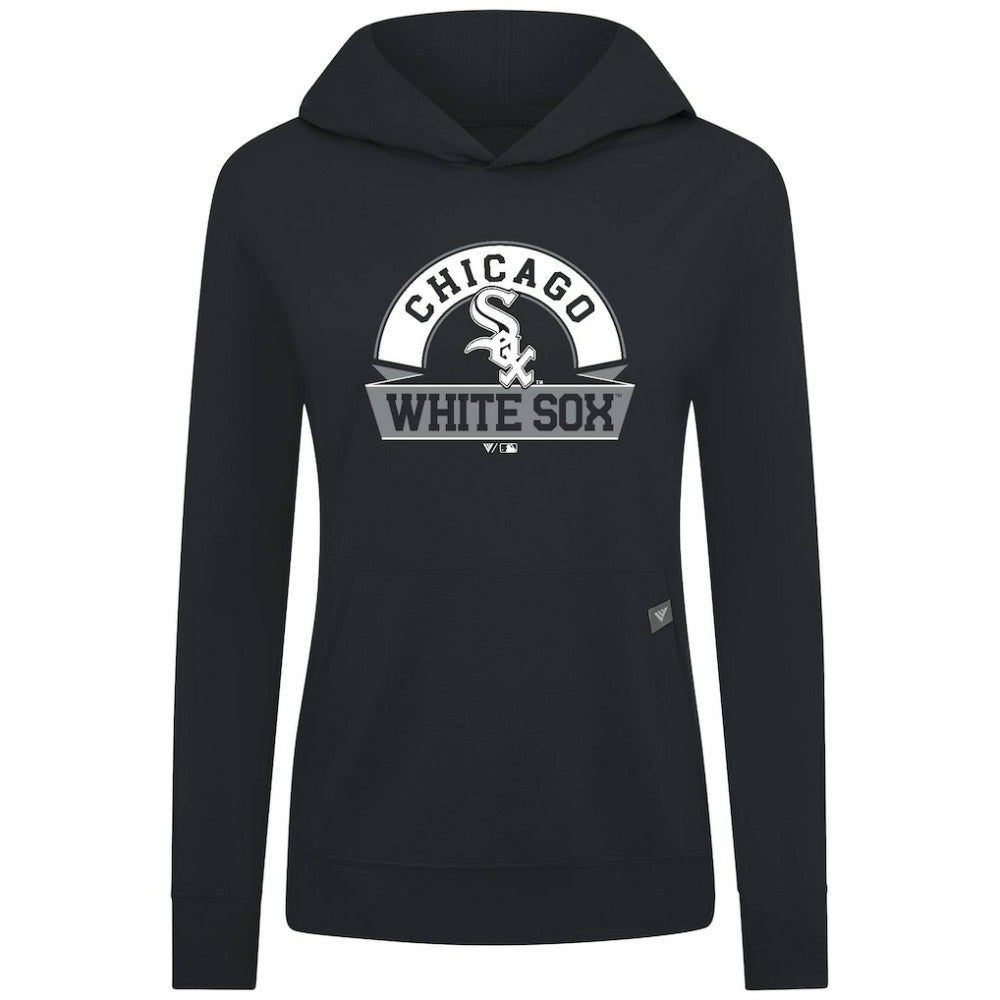 Black Chicago White Sox Levelwear Women's Relay Banner Arch Long Sleeve T-Shirt Hoodie
