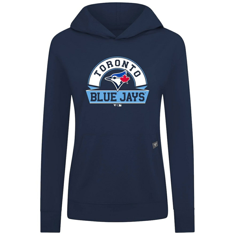 Royal Toronto Blue Jays Levelwear Women's Relay Banner Arch Long Sleeve T-Shirt Hoodie