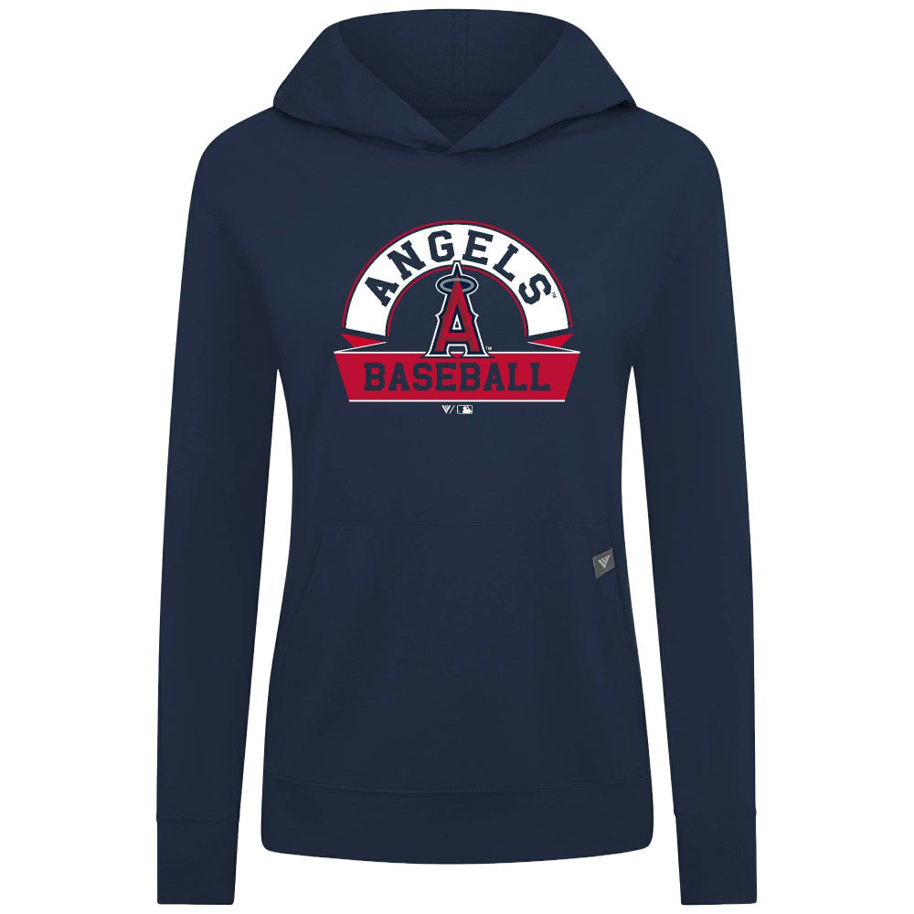 Navy Los Angeles Angels Levelwear Women's Relay Banner Arch Long Sleeve T-Shirt Hoodie