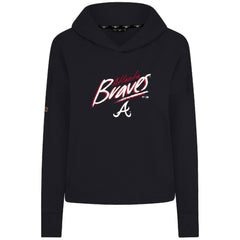 Black Atlanta Braves Levelwear Women's Sweet Sizzle Tri-Blend Hoodie